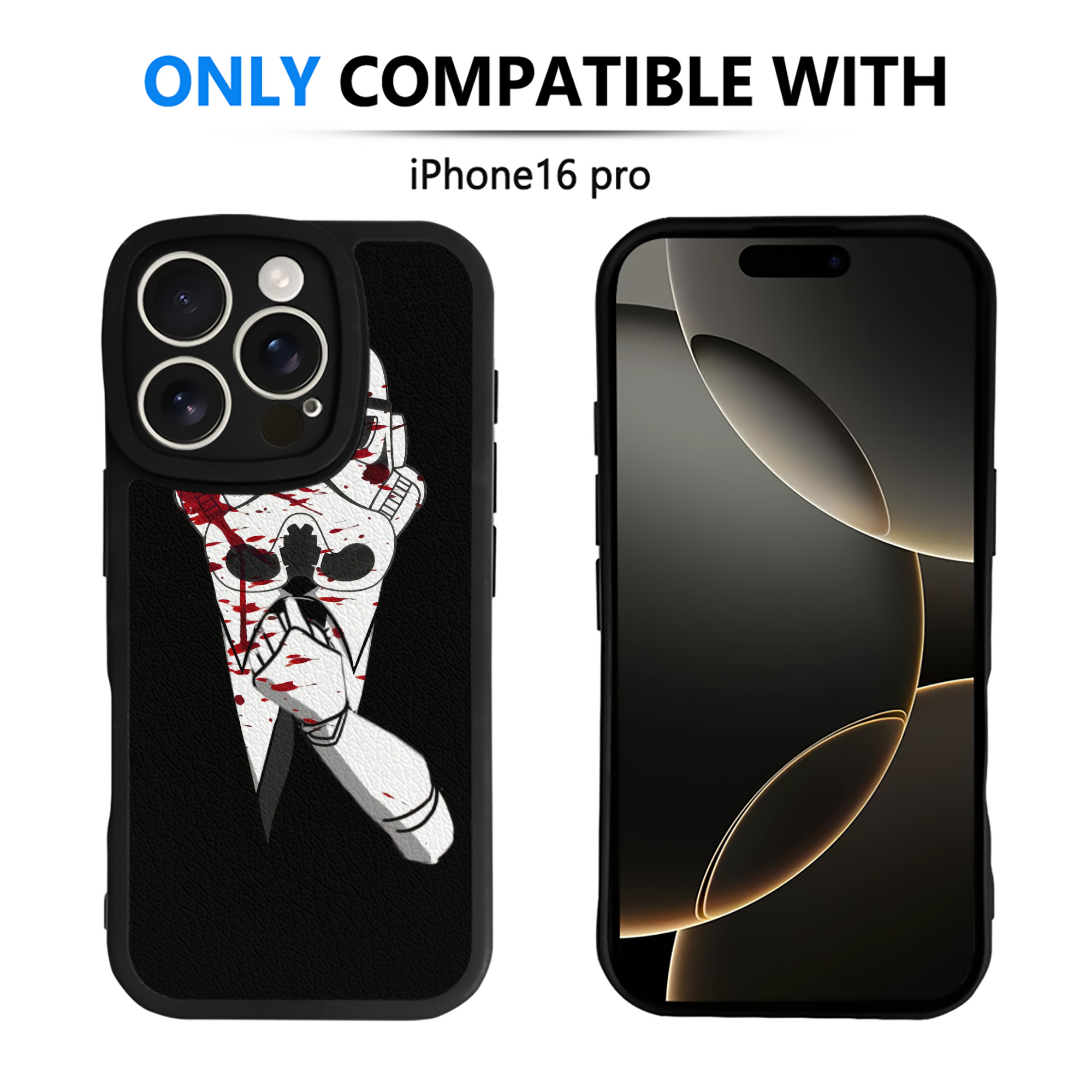 （画像用） スター・ウォーズ Star Wars 【iPhone 16シリーズ対応】シリコンスマホケース（レザー調） 材質：シリコン